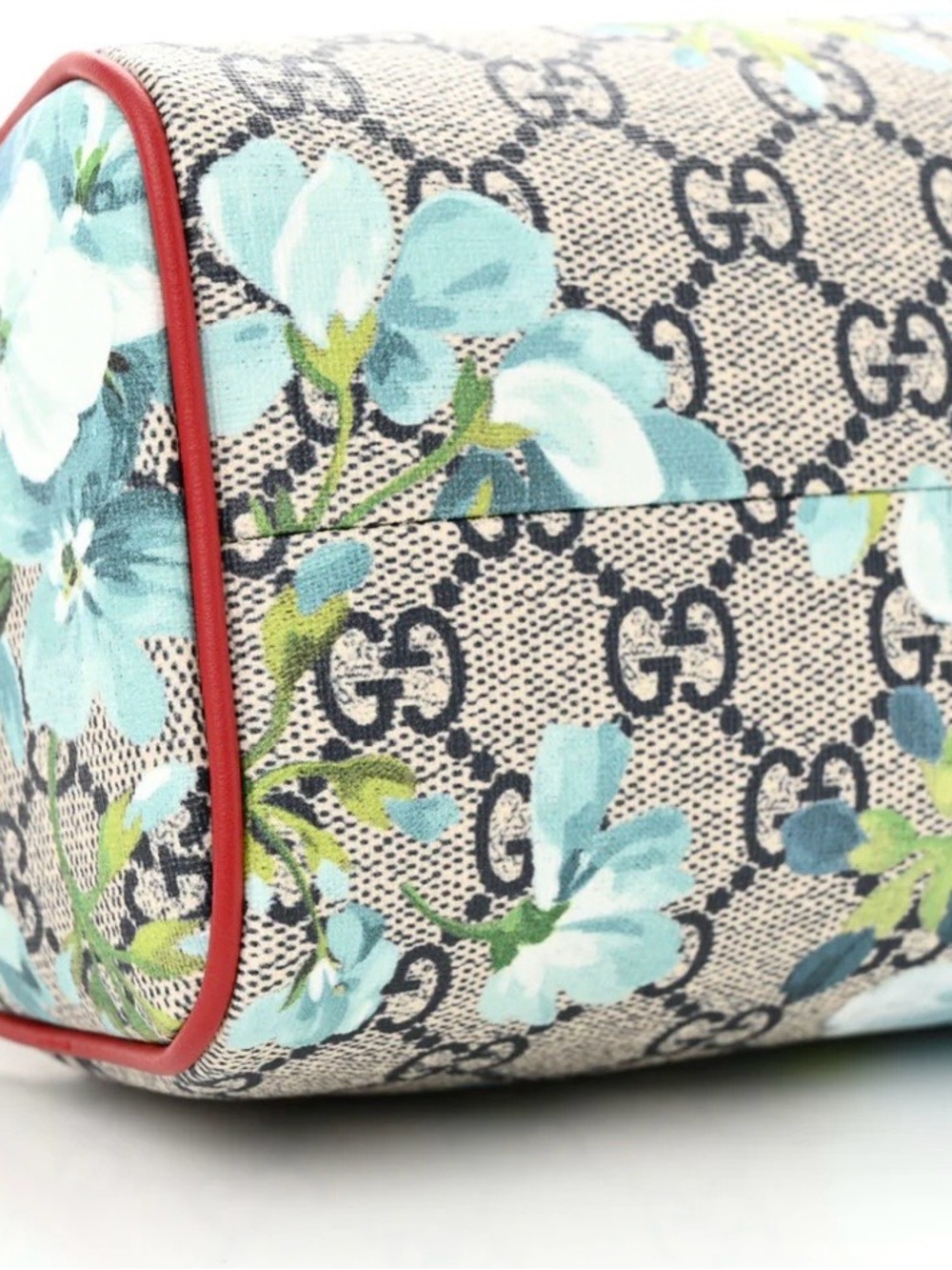 Gucci GG Supreme Monogram Blooms Mini
Boston Navy Blue Hibiscus AUTHENTIC - Picture 6 of 10